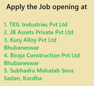 Private Sector Jobs in Odisha