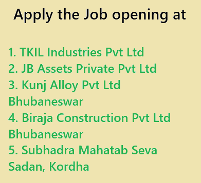 Private Sector Jobs in Odisha
