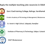 Teaching jobs in Odisha