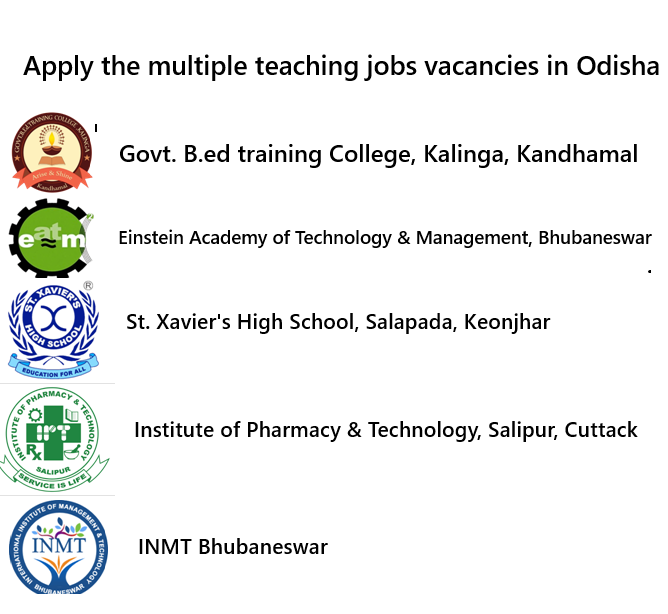 Teaching jobs in Odisha