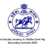 Guest faculty vacancy in Odisha