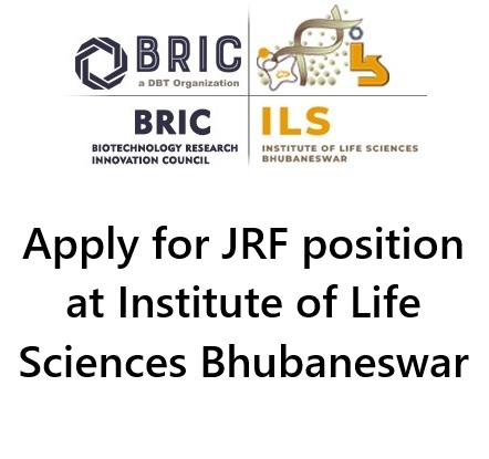 JRF vacancy at Institute of Life Sciences