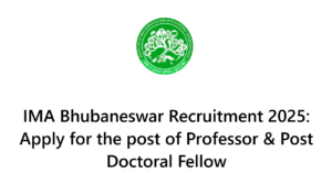 IMA Bhubaneswar Recruitment