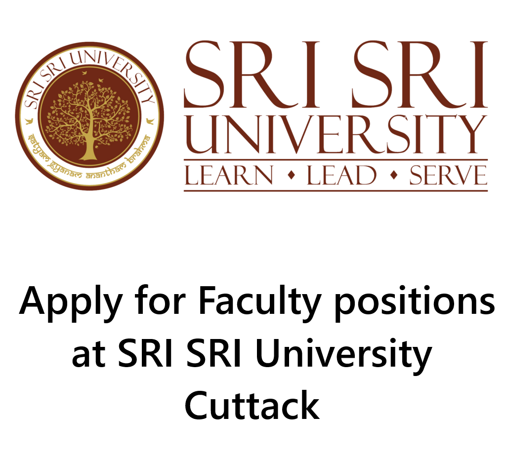 SRI SRI University Recruitment