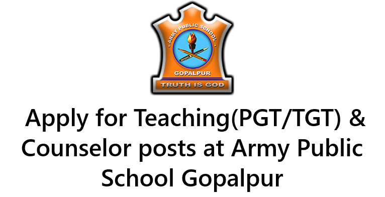 Army Public School Gopalpur Vacancy