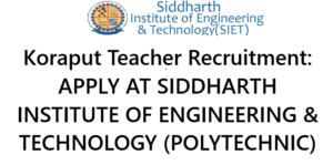 Koraput Teacher Recruitment