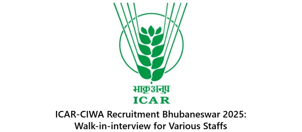 ICAR-CIWA Recruitment