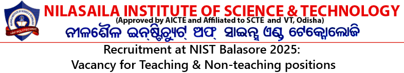Recruitment at NIST Balasore