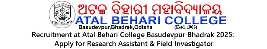 Recruitment at Atal Behari College Basudevpur