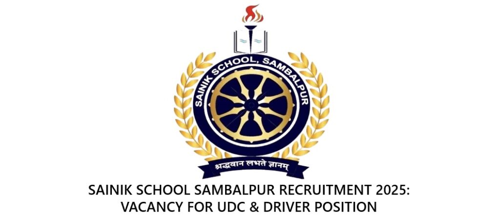 SAINIK SCHOOL SAMBALPUR RECRUITMENT