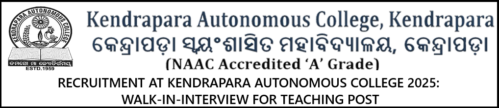 RECRUITMENT AT KENDRAPARA AUTONOMOUS COLLEGE