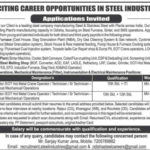Recruitment in Steel Industries in Odisha