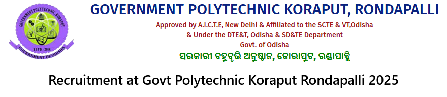 Recruitment at Govt Polytechnic Koraput