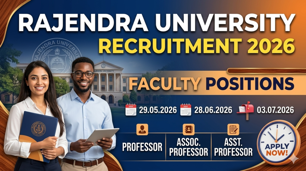 Rajendra University Faculty Recruitment 2026