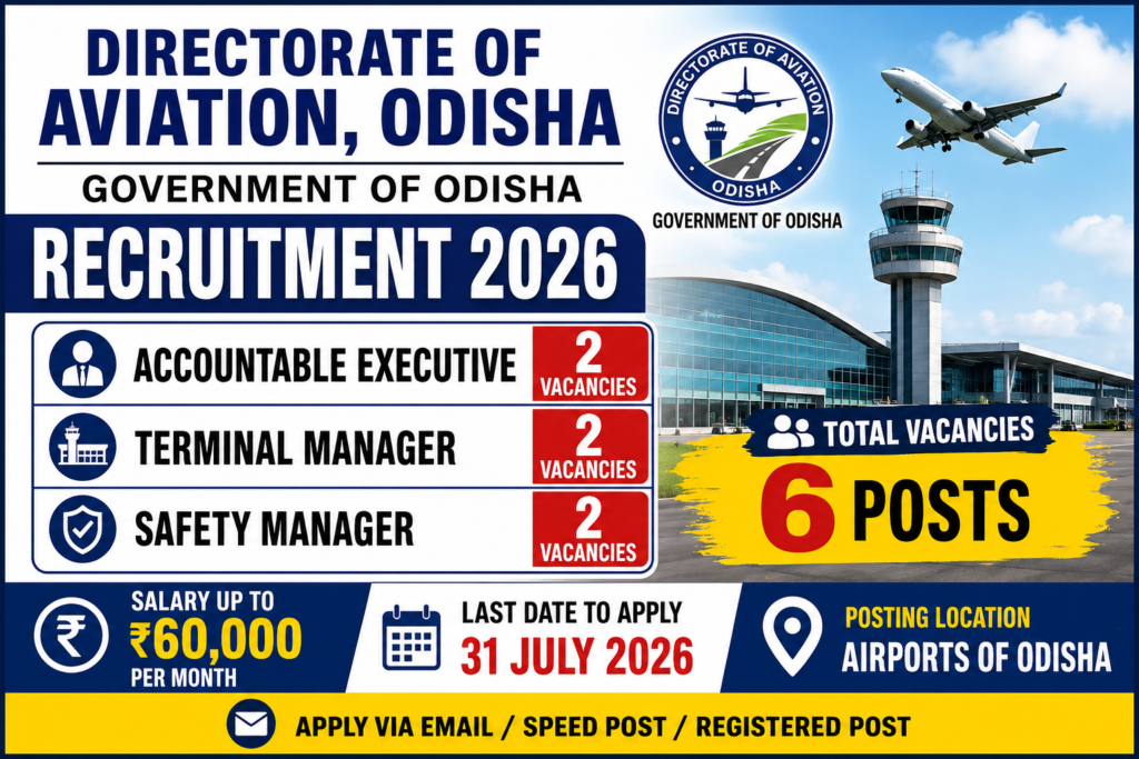 Directorate of Aviation Odisha Recruitment 2026