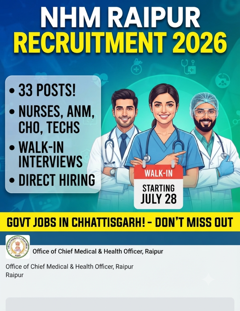 NHM Raipur Recruitment 2026
