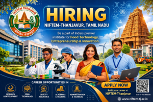 NIFTEM-Thanjavur Recruitment 2026