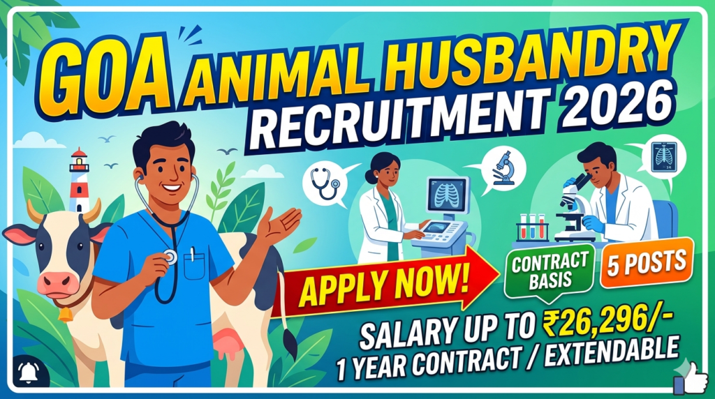 AH&VS Government of Goa Recruitment 2026