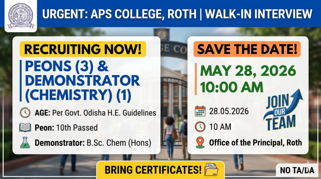 APS College Roth Recruitment 2026