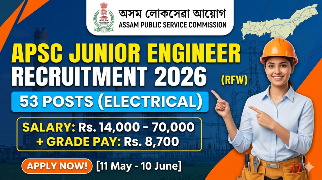 APSC Junior Engineer Recruitment 2026