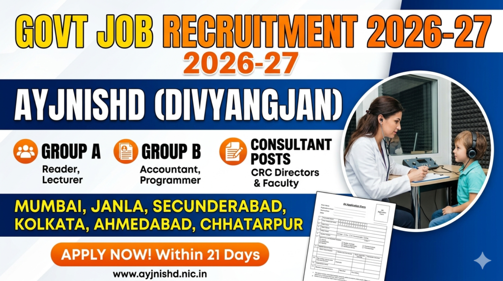 AYJNISHD Recruitment 2026