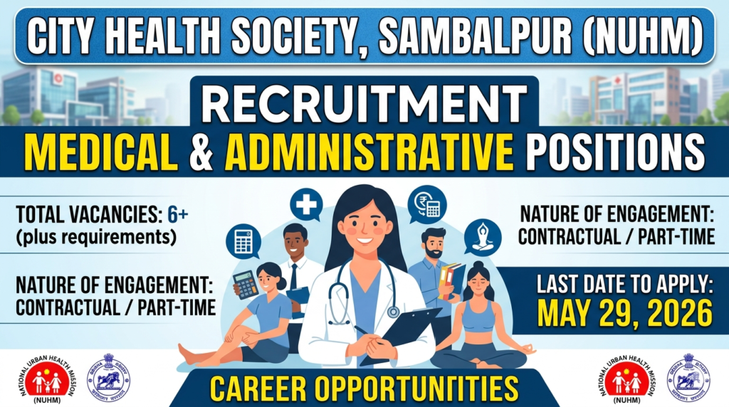 City Health Society NUHM Sambalpur Recruitment 2026