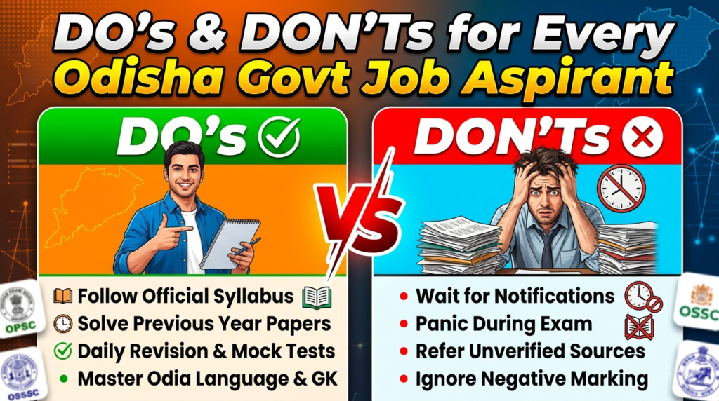 Do’s and Don’ts for Every Odisha Govt job Aspirant