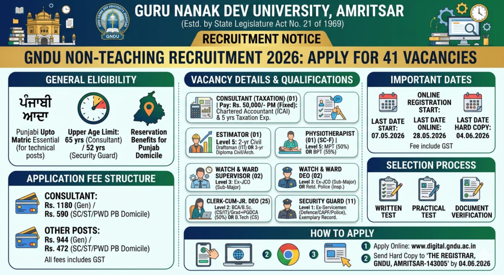 Guru Nanak Dev University Recruitment 2026