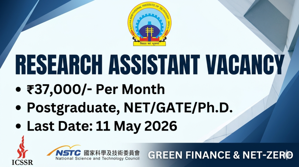 MANIT Bhopal Research Assistant Recruitment 2026