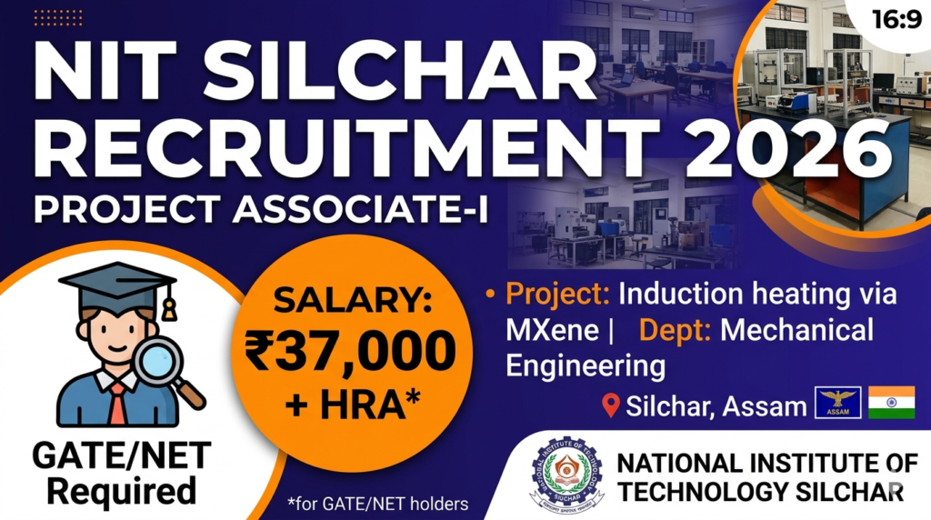 NIT Silchar Project Associate Recruitment 2026