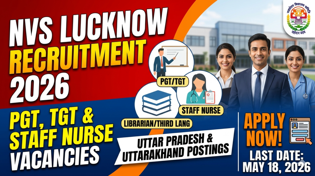 NVS Regional Office Lucknow Recruitment 2026