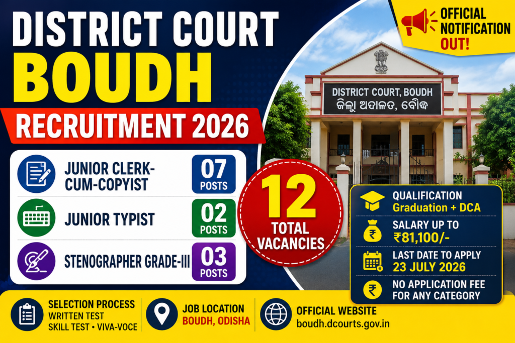 District Court Boudh Recruitment 2026
