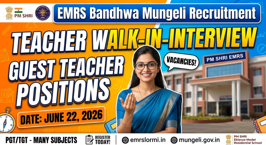 EMRS Bandhwa Mungeli Recruitment 2026