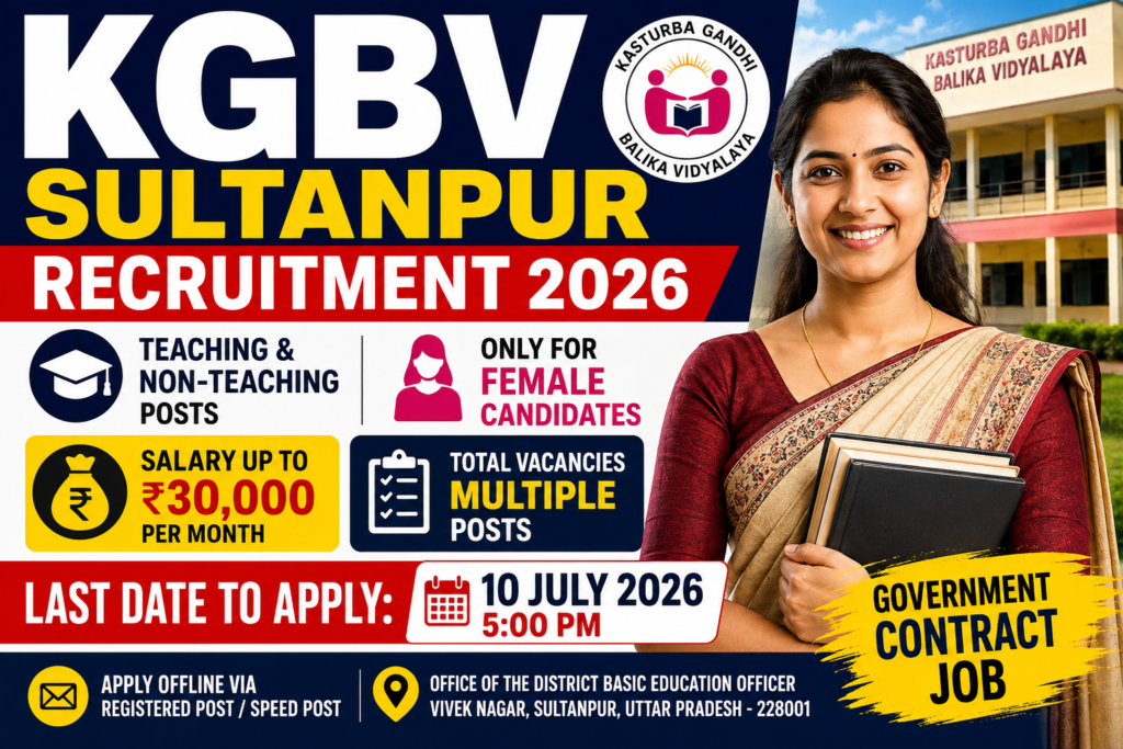 KGBV Sultanpur Recruitment 2026