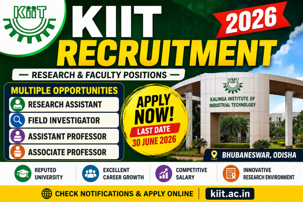 KIIT Recruitment 2026