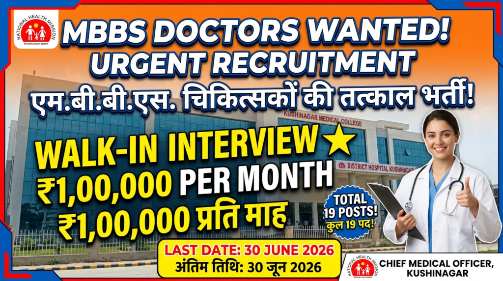 NHM Kushinagar Recruitment 2026