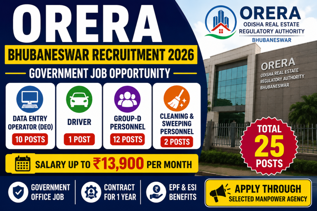 ORERA Bhubaneswar Recruitment 2026