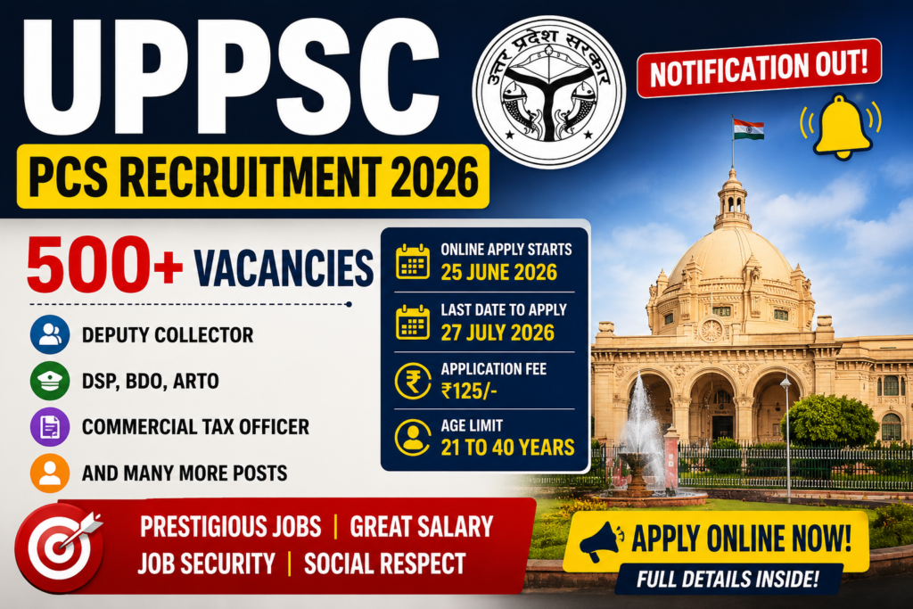 UPPSC PCS Recruitment 2026