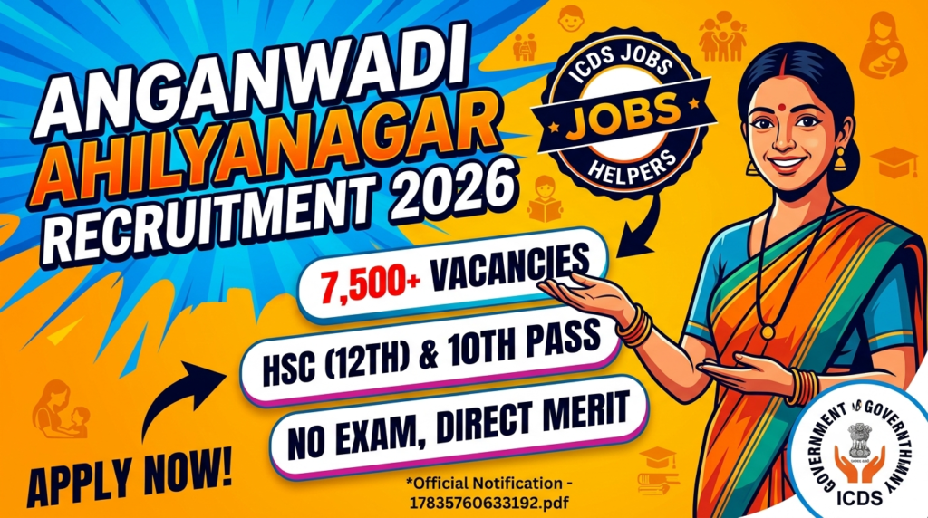 Anganwadi Ahilyanagar Recruitment 2026