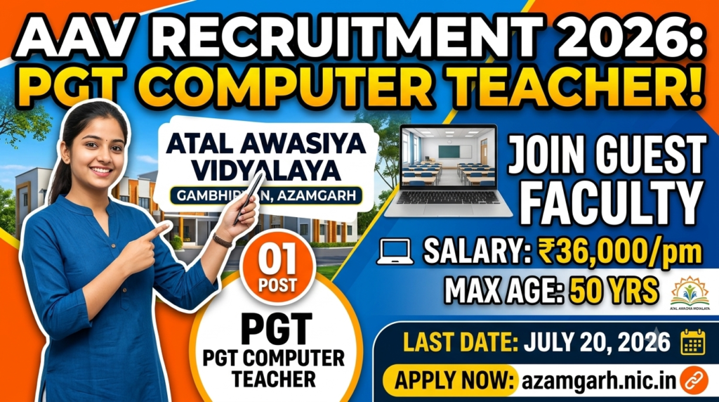 Atal Awasiya Vidyalaya Azamgarh Recruitment 2026
