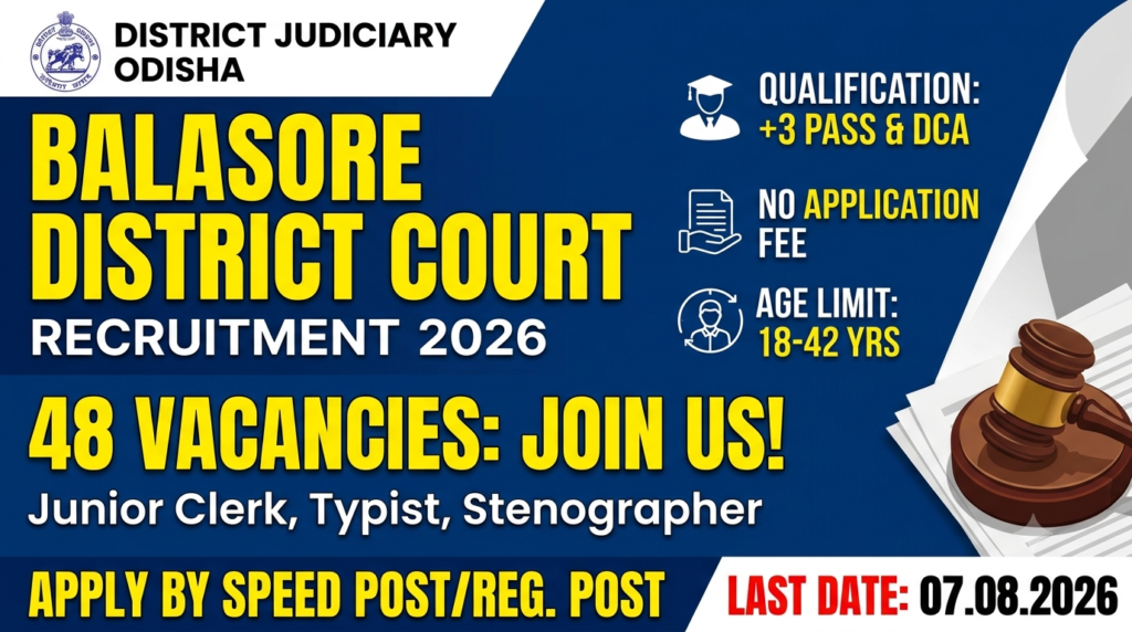 Balasore District Court Recruitment 2026