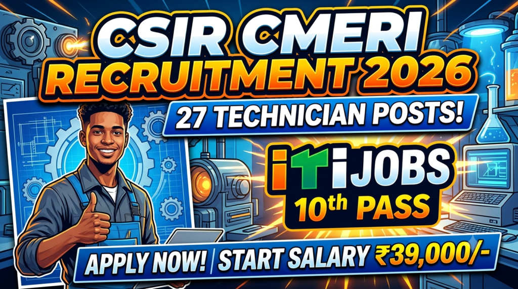 CSIR CMERI Technician Recruitment