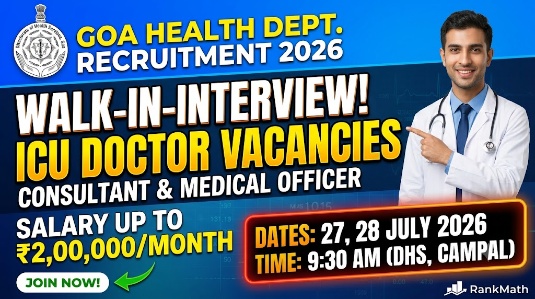 Directorate of Health Services (DHS) Goa Recruitment 2026