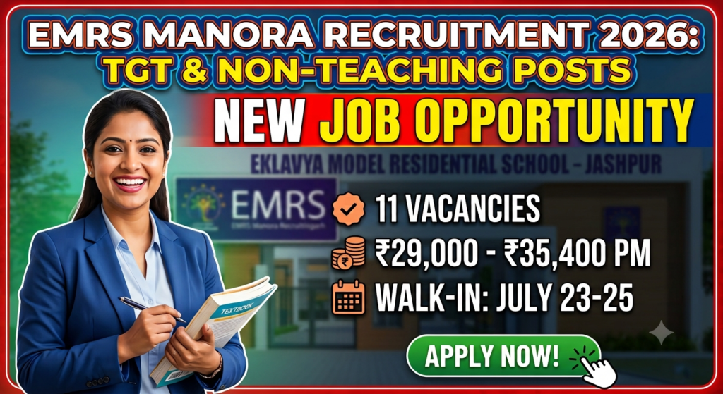 EMRS Manora Recruitment 2026