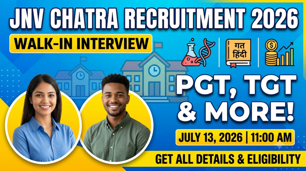 JNV Chatra Recruitment 2026