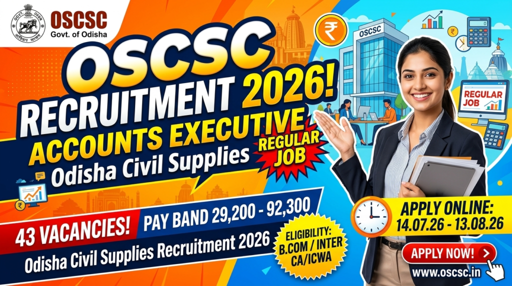 OSCSC Accounts Executive Recruitment 2026
