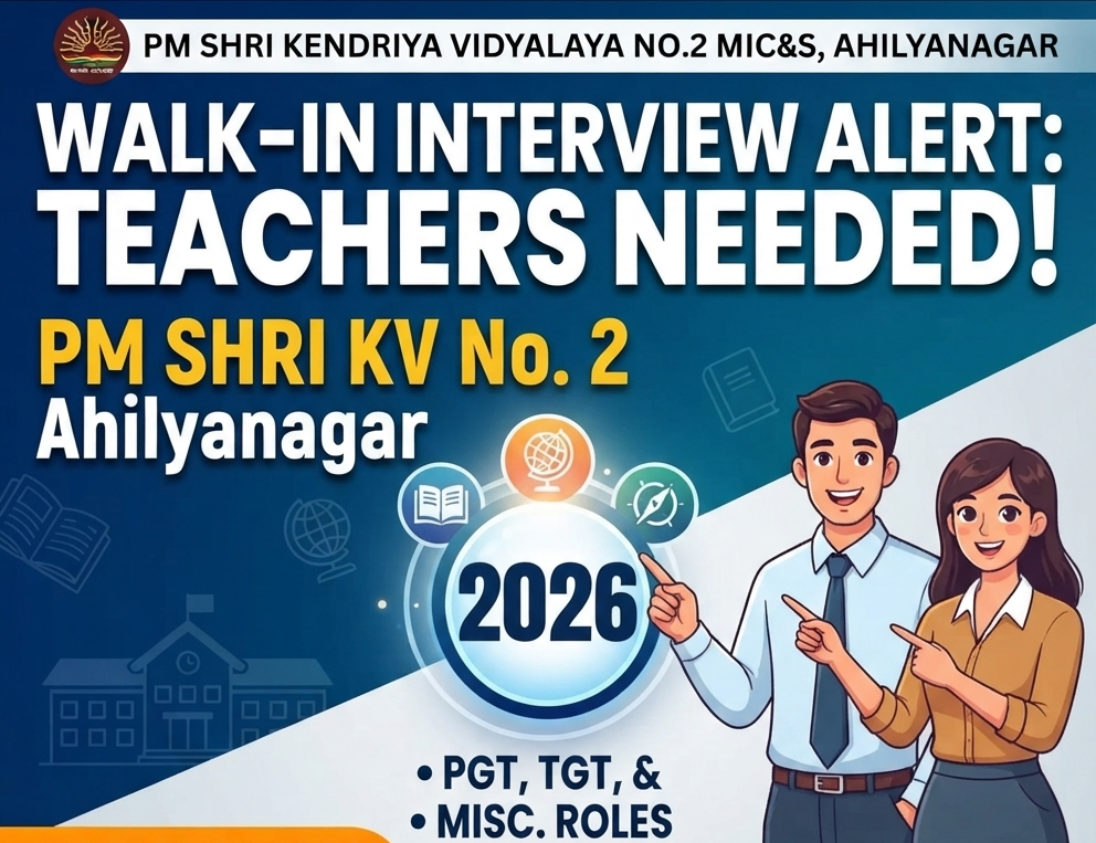 PM SHRI KV Ahilyanagar Recruitment 2026