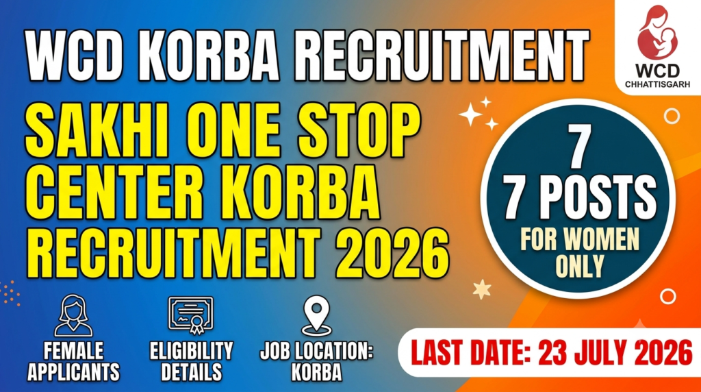 WCD Korba Recruitment 2026